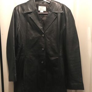Jacqueline ferrar real lamb skin jacket in black